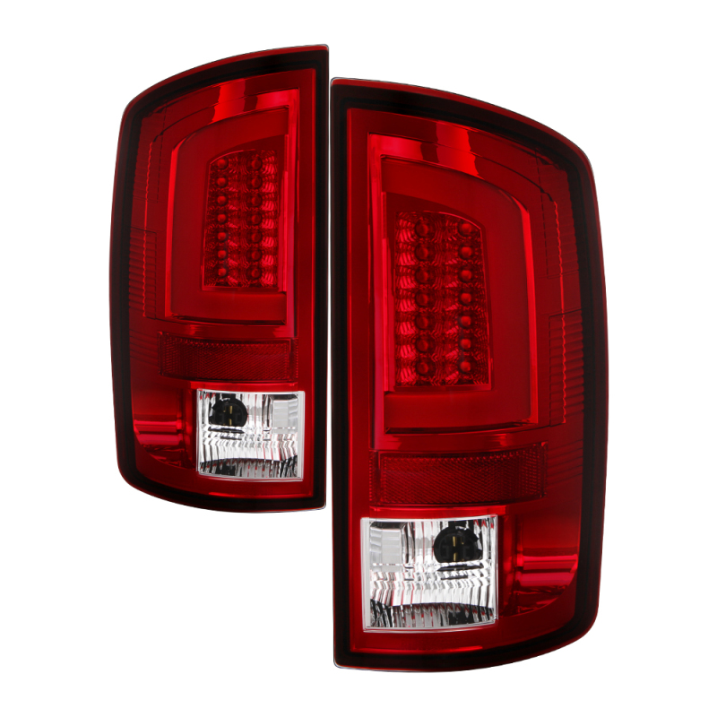 Spyder 03-06 Dodge Ram 2500/3500 V3 Light Bar LED Tail Light - Red Clear (ALT-YD-DRAM02V3-LBLED-RC) - 5084132