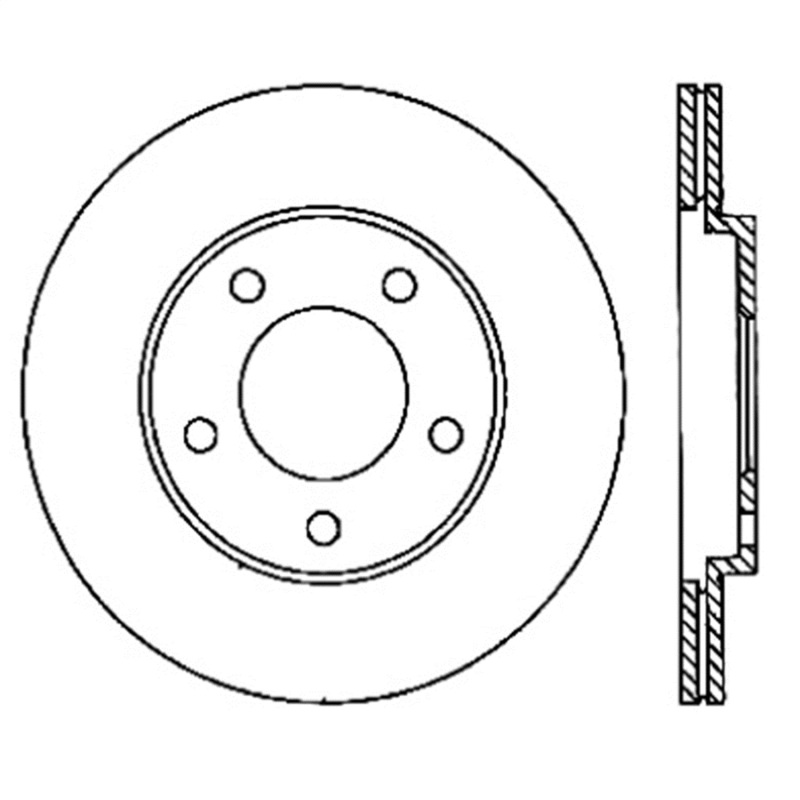 StopTech Power Slot 05-10 Mustang V6/4.0L / GT V8-4.6L Rear Right Slotted Rotor - 126.61087SR