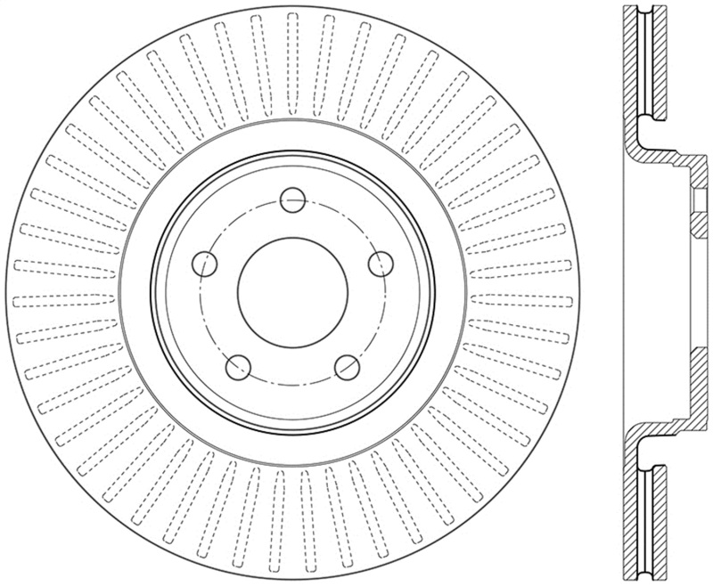StopTech 14.5+ Ford Focus ST Front Right Slotted Performance Rotor - 126.65146SR