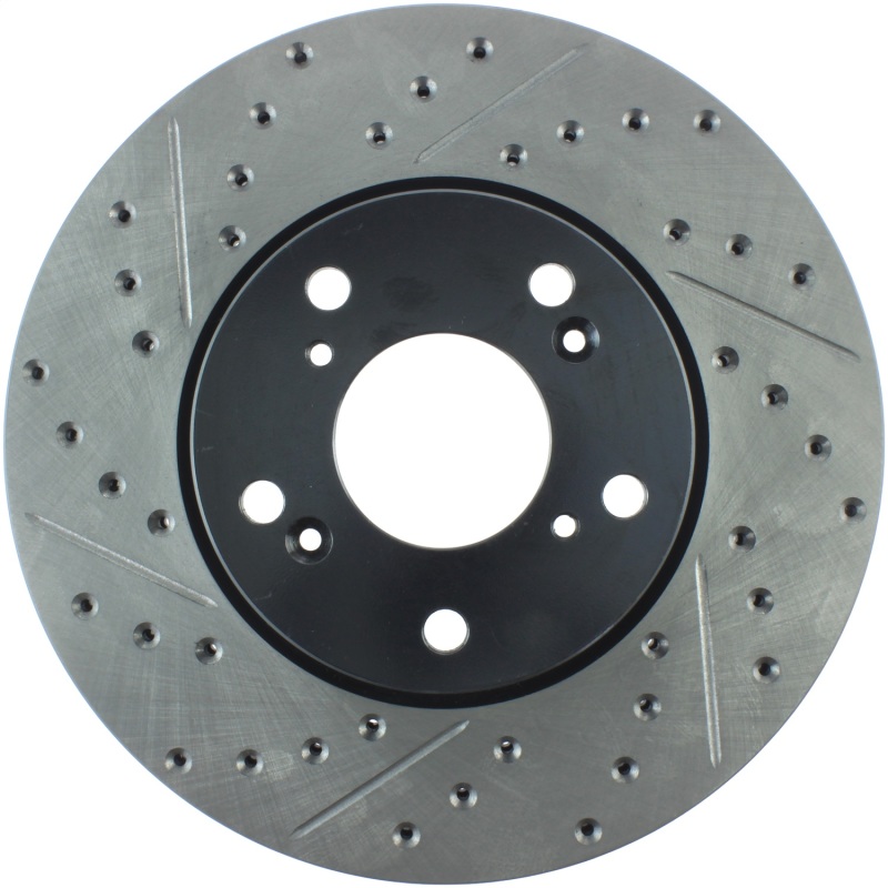 StopTech 06-08 Civic GX / 02-04 CR-V / 98-02 Honda Accord V6 / 03-07 Accord 4 cyl/V6 MT Slotted & D - 127.40036R