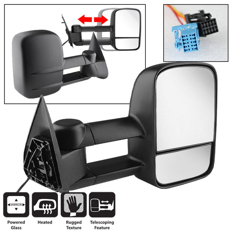 Xtune Chevy Silverado 03-06 Manual Extendable Power Heated Adjust Mirror Right MIR-CSIL03-PW-R - 9924941