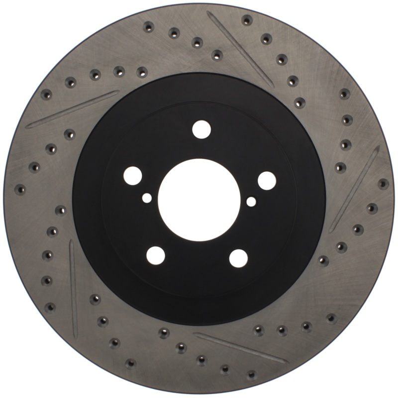 StopTech 02-10 Subaru WRX Slotted & Drilled Right Front Rotor (exc. STi) - 127.47018R