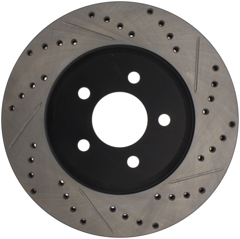 StopTech 05-10 Ford Mustang GT Front Right Slotted & Drilled Rotor - 127.61086R