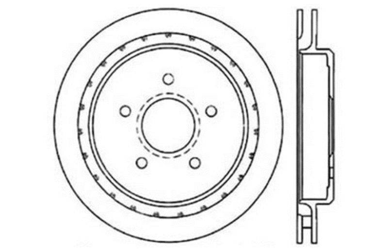StopTech 97-10 Chevy Corvette Slotted & Drilled Rear Right Rotor - 127.62062R