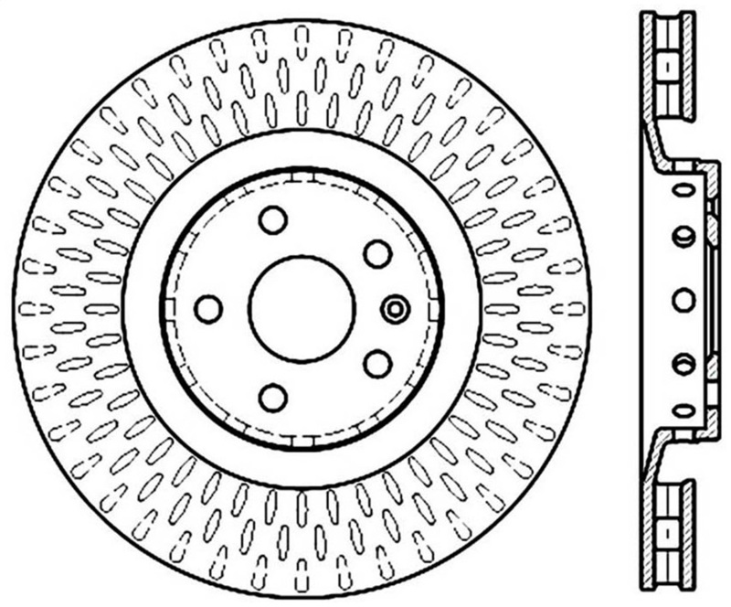 StopTech Drilled & Slotted Left Sport Brake Rotor for 2009 Cadillac CTS-V - 127.62128L