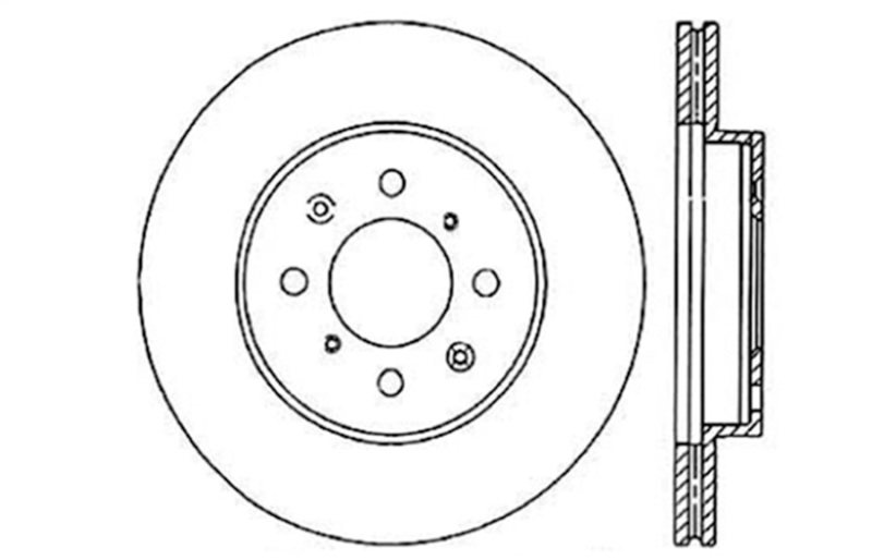 StopTech 90-01 Integra (EXC Type R) / 90-05 Honda Civic Cross Drilled Left Front Rotor - 128.40021L