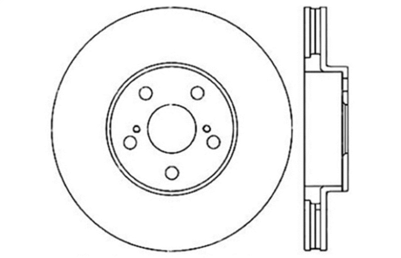 StopTech 03-08 Pontiac Vibe / 05-09 Scion tC / 03-08 Toyota Matrix Front Left Drilled Rotor - 128.44114L