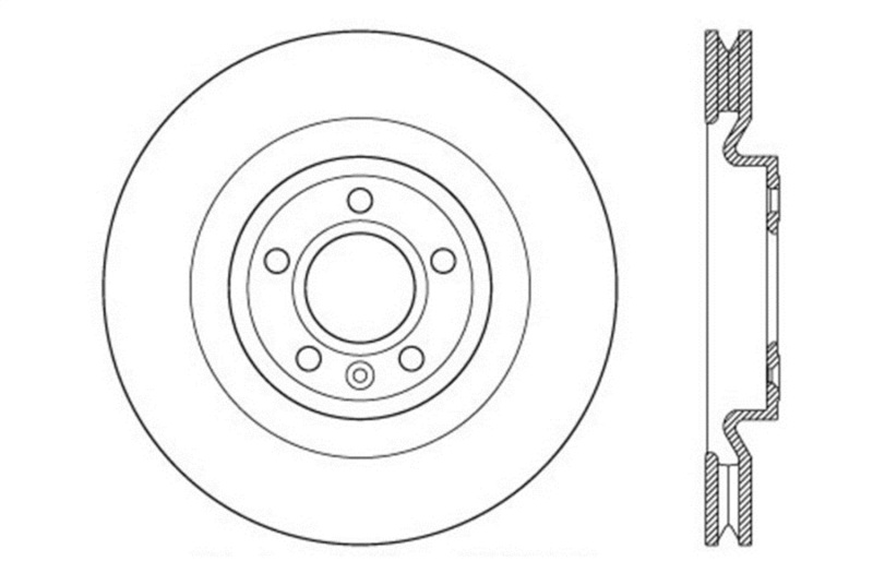 StopTech 12-13 Ford Mustang GT 5.0L V8 Drilled Left Front Rotor - 128.61098L