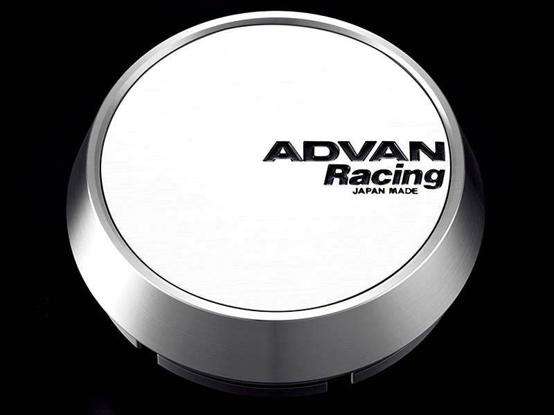 Advan 63mm Middle Centercap - White/Silver Alumite - V2390