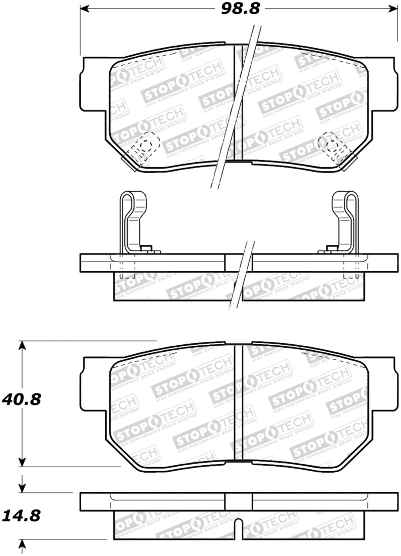 StopTech Street Select Brake Pads - 305.08130