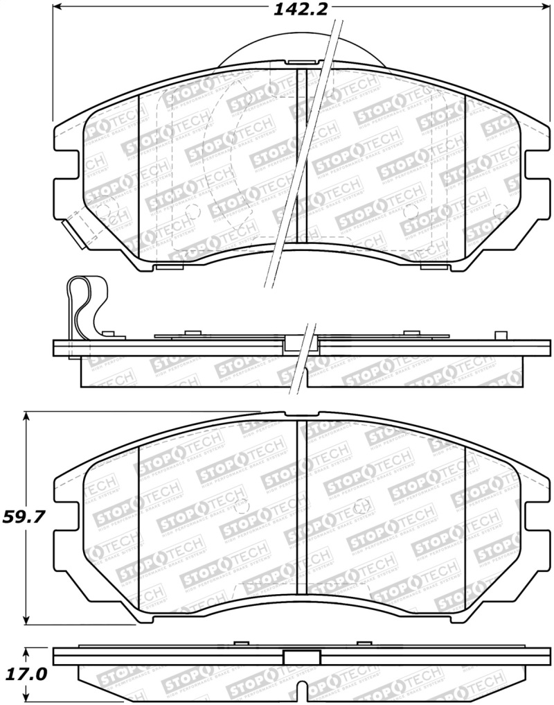 StopTech Street Brake Pads - 308.11040