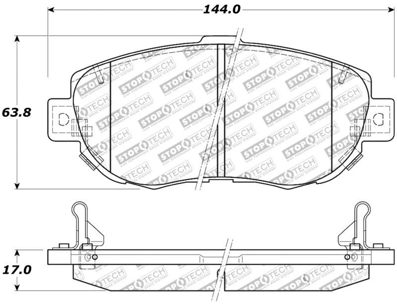 StopTech Performance 00-05 Lexus IS 250/300/350 / 02-09 SC 300/400/430 Front Brake Pads - 309.06190