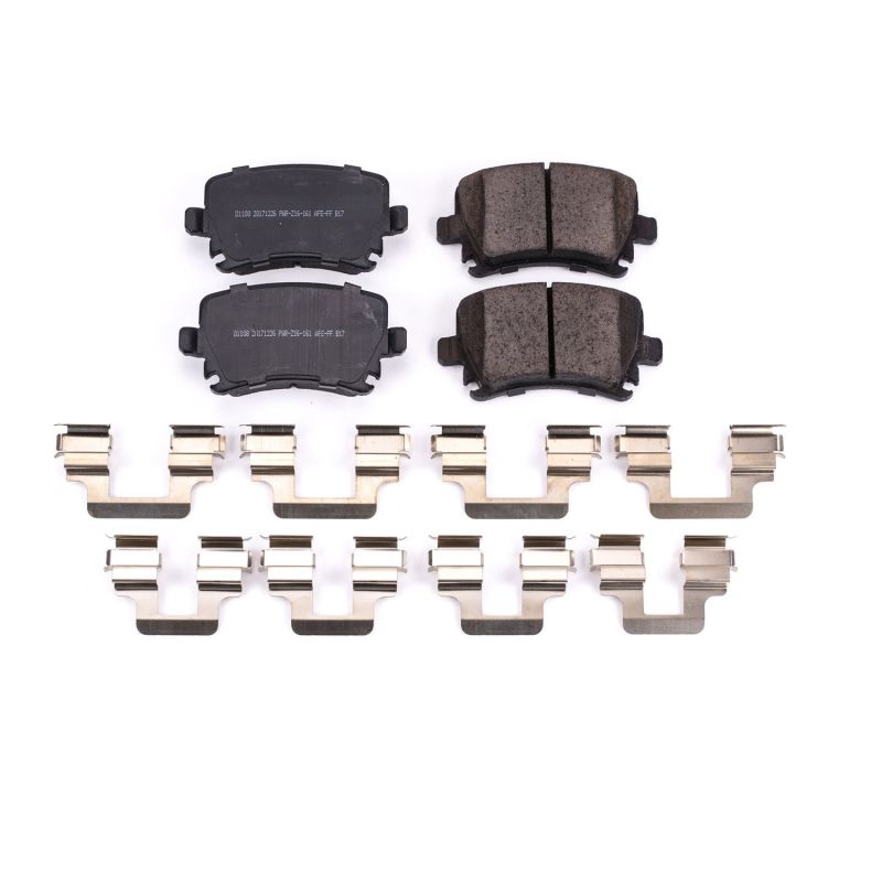 Power Stop 06-09 Audi A3 Rear Z17 Evolution Ceramic Brake Pads w/Hardware - 17-1108