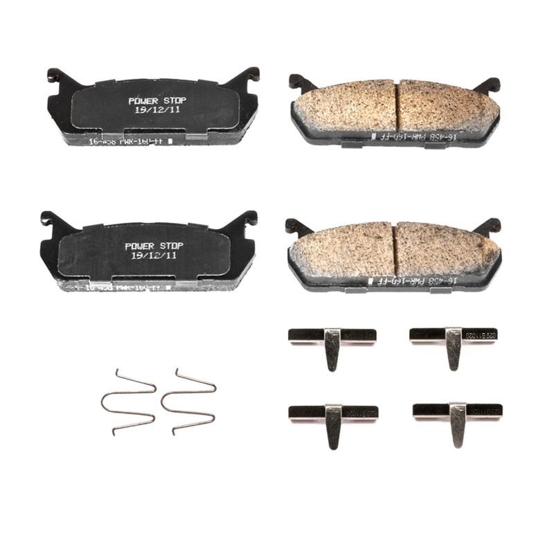 Power Stop 91-96 Ford Escort Rear Z17 Evolution Ceramic Brake Pads w/Hardware - 17-458