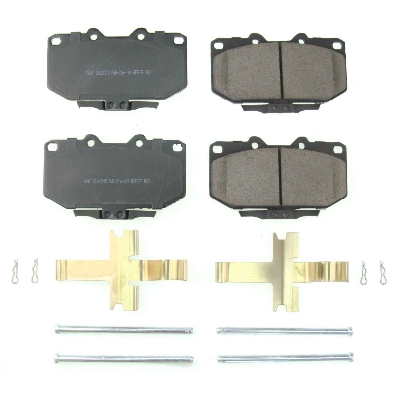 Power Stop 89-96 Nissan 300ZX Front Z17 Evolution Ceramic Brake Pads w/Hardware - 17-647