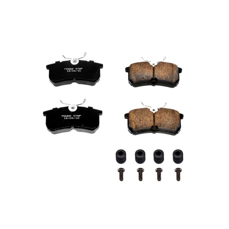 Power Stop 14-19 Ford Fiesta Rear Z17 Evolution Ceramic Brake Pads w/Hardware - 17-886
