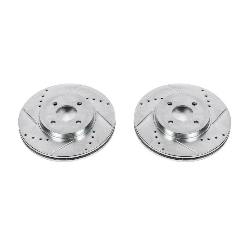 Power Stop 02-04 Ford Focus Front Evolution Drilled & Slotted Rotors - Pair - AR8168XPR