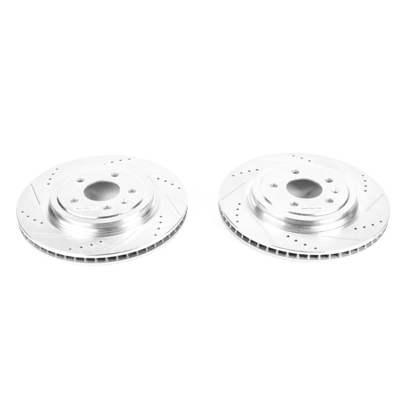 Power Stop 14-19 Chevrolet Corvette Rear Evolution Drilled & Slotted Rotors - Pair - AR82172XPR