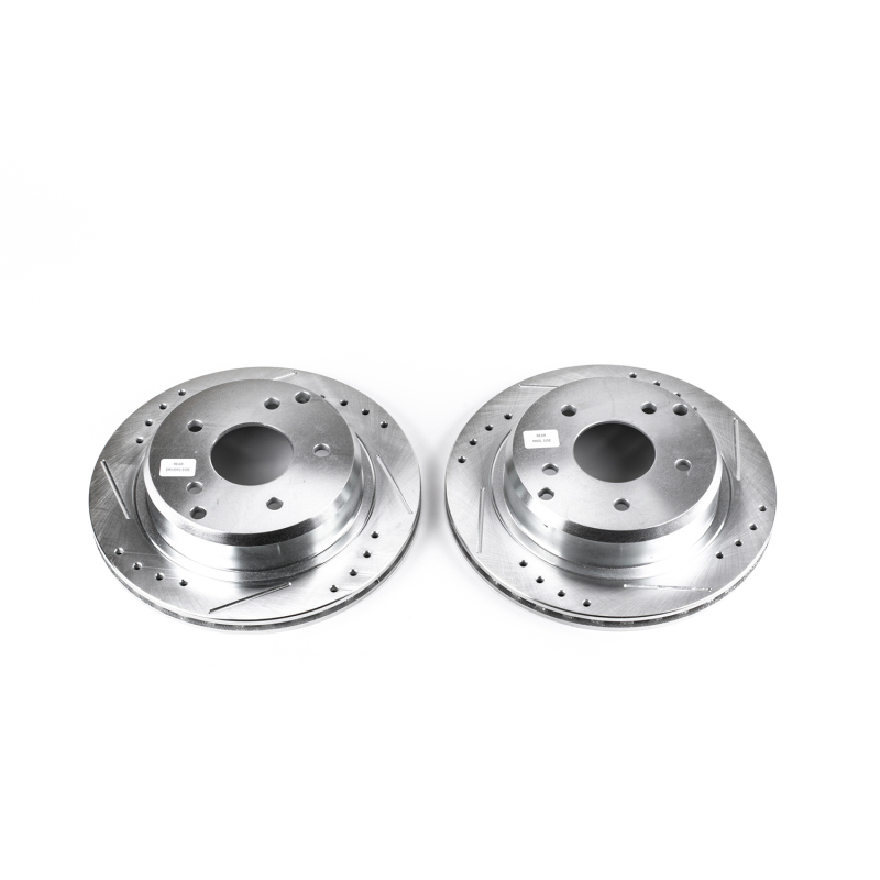 Power Stop 84-87 Chevrolet Corvette Rear Evolution Drilled & Slotted Rotors - Pair - AR8221XPR