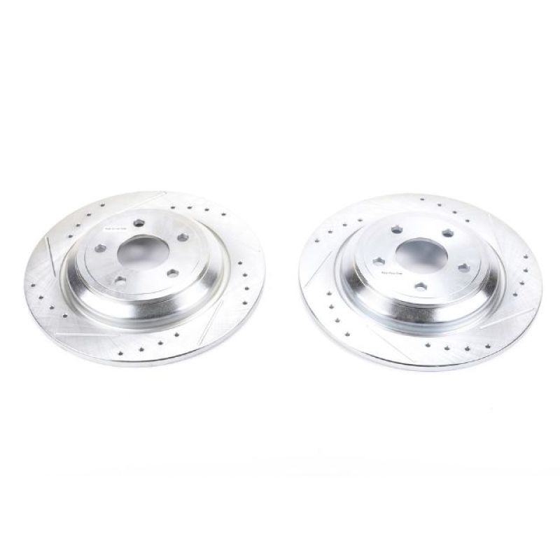 Power Stop 16-18 Ford Focus Rear Evolution Drilled & Slotted Rotors - Pair - AR85181XPR