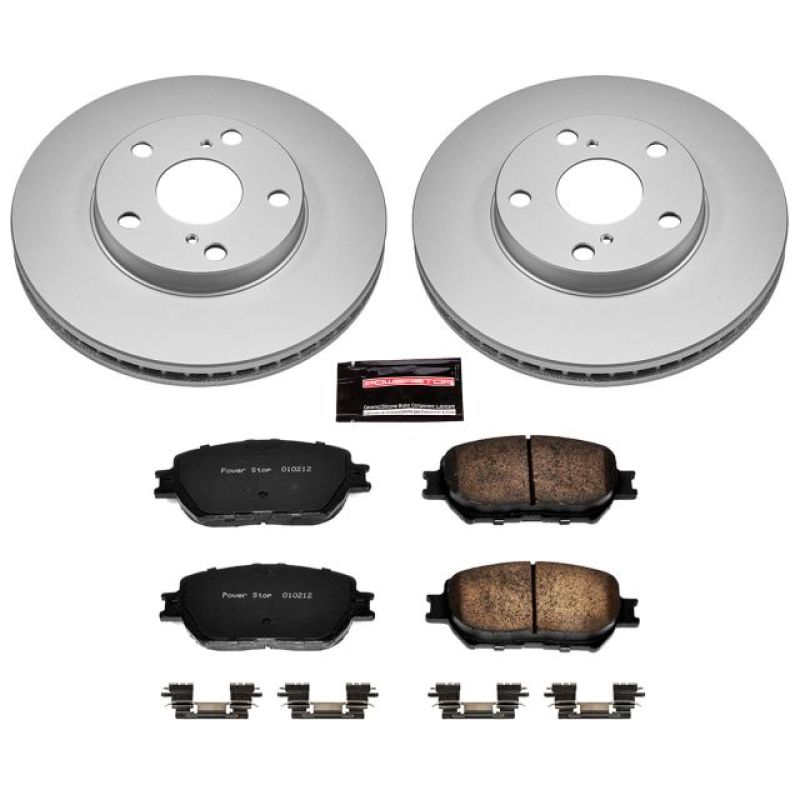 Power Stop 02-06 Toyota Camry Front Z17 Evolution Geomet Coated Brake Kit - CRK1064