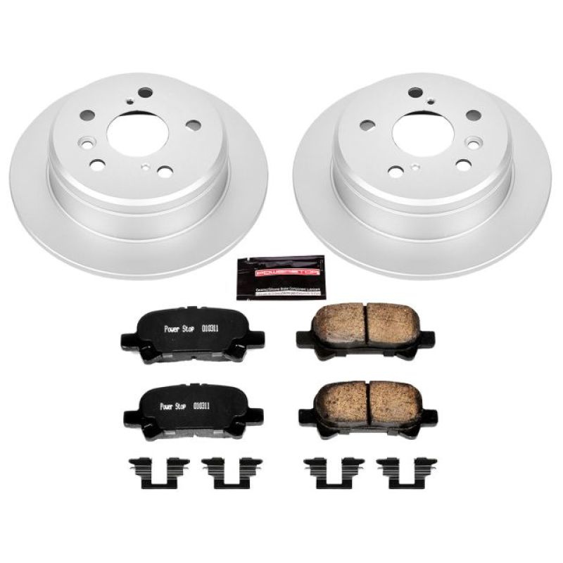 Power Stop 00-01 Toyota Camry Rear Z17 Evolution Geomet Coated Brake Kit - CRK1083