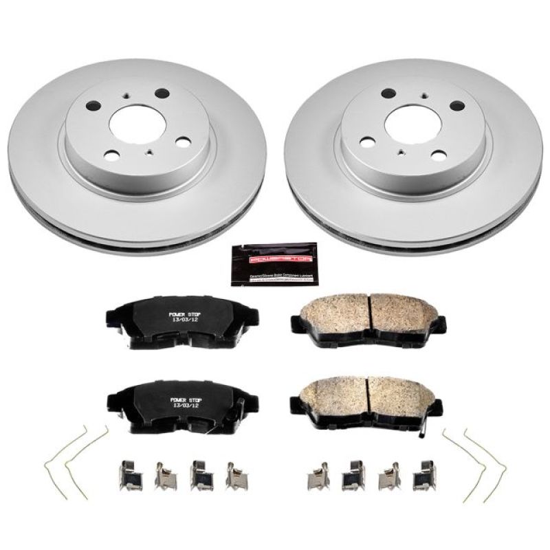 Power Stop 93-97 Geo Prizm Front Z17 Evolution Geomet Coated Brake Kit - CRK1151