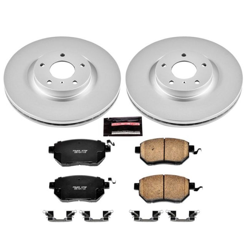 Power Stop 07-08 Nissan Maxima Front Z17 Evolution Geomet Coated Brake Kit - CRK116