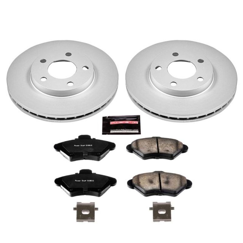 Power Stop 94-98 Ford Mustang Front Z17 Evolution Geomet Coated Brake Kit - CRK1299
