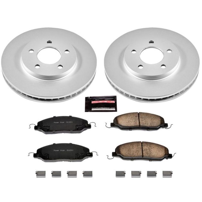 Power Stop 05-10 Ford Mustang Front Z17 Evolution Geomet Coated Brake Kit - CRK1382