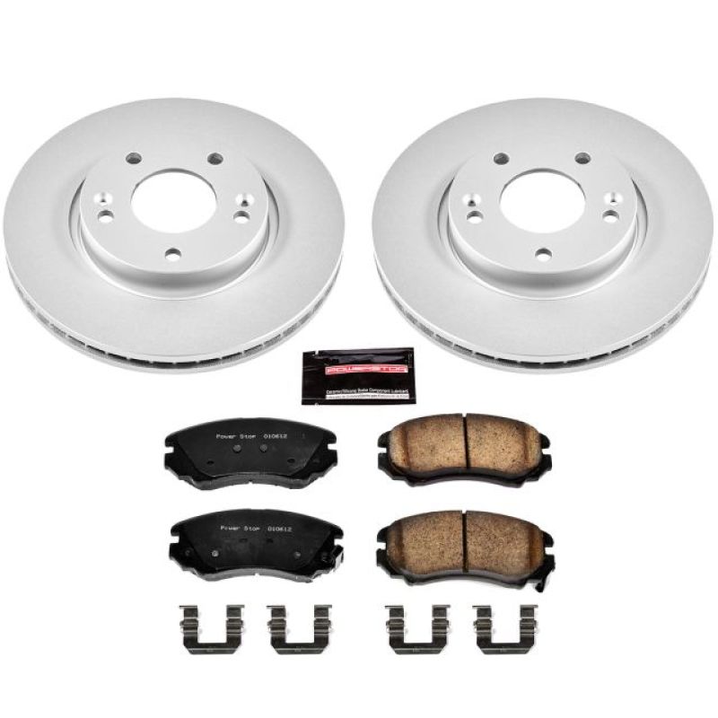 Power Stop 06-10 Hyundai Sonata Front Z17 Evolution Geomet Coated Brake Kit - CRK165