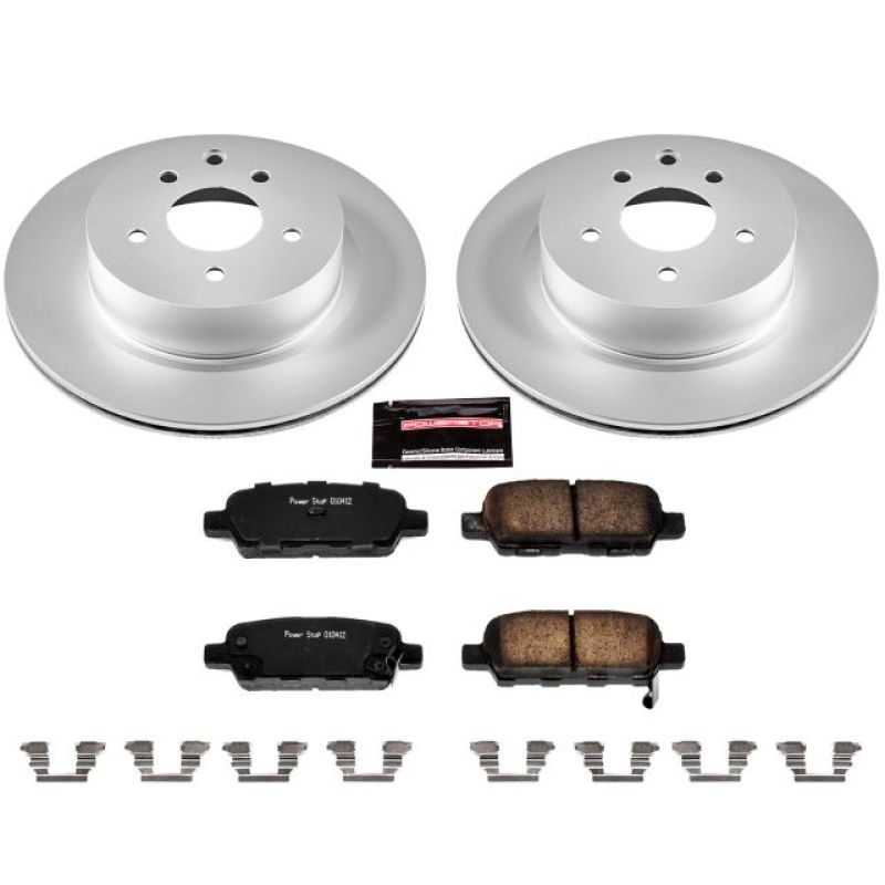 Power Stop 08-12 Infiniti EX35 Rear Z17 Evolution Geomet Coated Brake Kit - CRK179