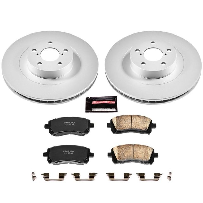 Power Stop 02-03 Subaru Impreza Front Z17 Evolution Geomet Coated Brake Kit - CRK2369