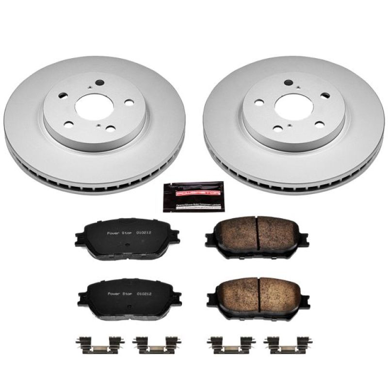 Power Stop 2002 Toyota Camry Front Z17 Evolution Geomet Coated Brake Kit - CRK2414
