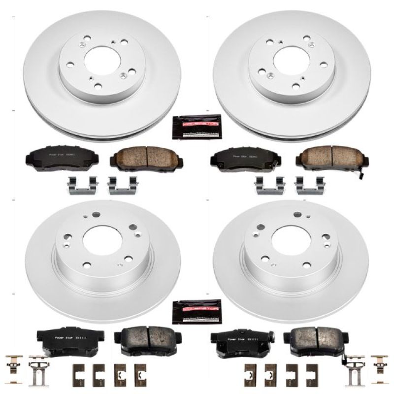 Power Stop 03-07 Honda Accord Front Z17 Evolution Geomet Coated Brake Kit - CRK2558
