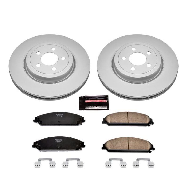 Power Stop 05-19 Chrysler 300 Front Z17 Evolution Geomet Coated Brake Kit - CRK2560