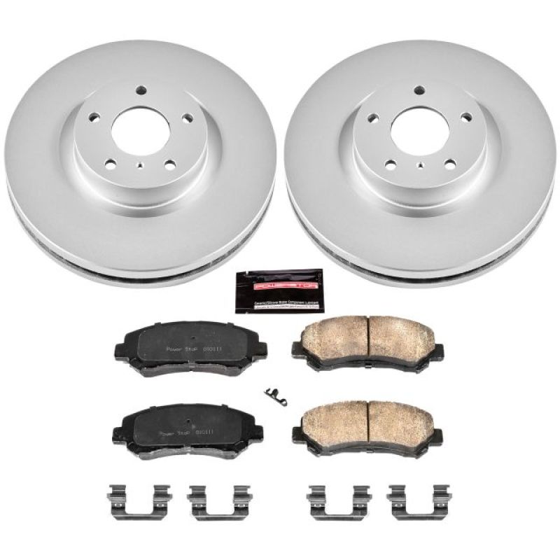 Power Stop 09-14 Nissan Maxima Front Z17 Evolution Geomet Coated Brake Kit - CRK3076
