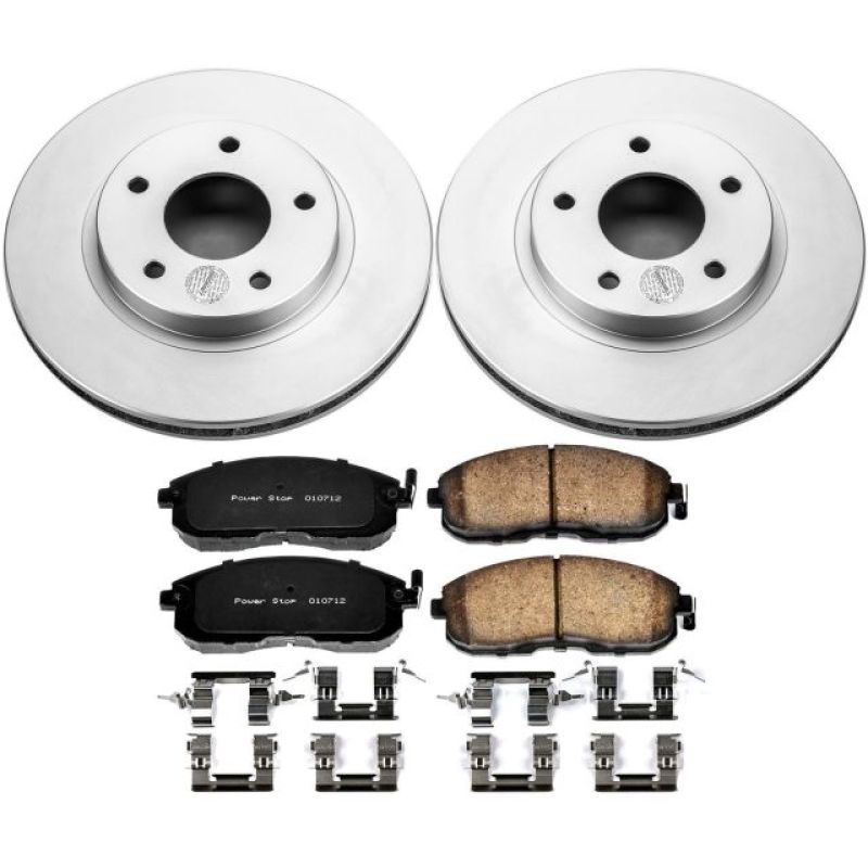 Power Stop 99-01 Nissan Maxima Front Z17 Evolution Geomet Coated Brake Kit - CRK3137