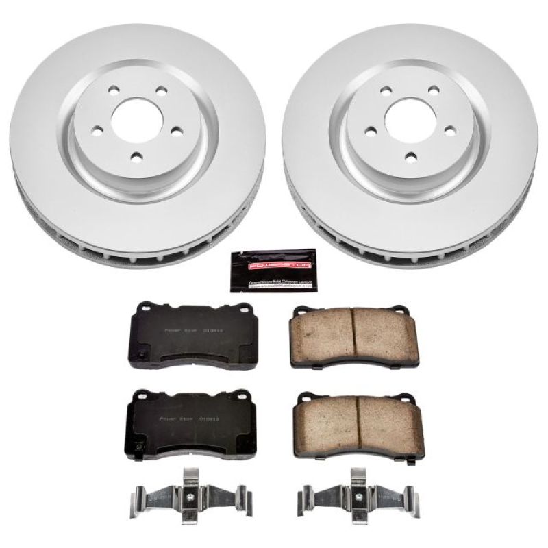 Power Stop 07-14 Ford Mustang Front Z17 Evolution Geomet Coated Brake Kit - CRK4547