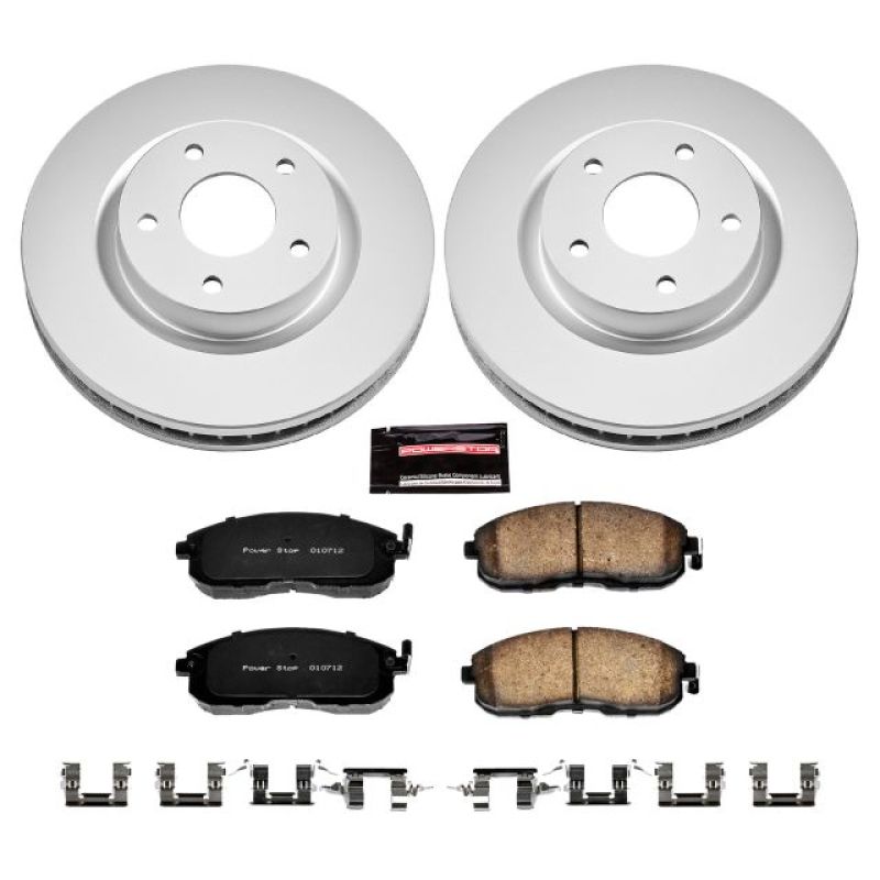 Power Stop 07-12 Nissan Sentra Front Z17 Evolution Geomet Coated Brake Kit - CRK5217