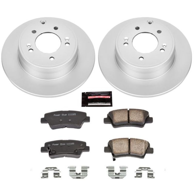 Power Stop 12-17 Hyundai Azera Rear Z17 Evolution Geomet Coated Brake Kit - CRK5381