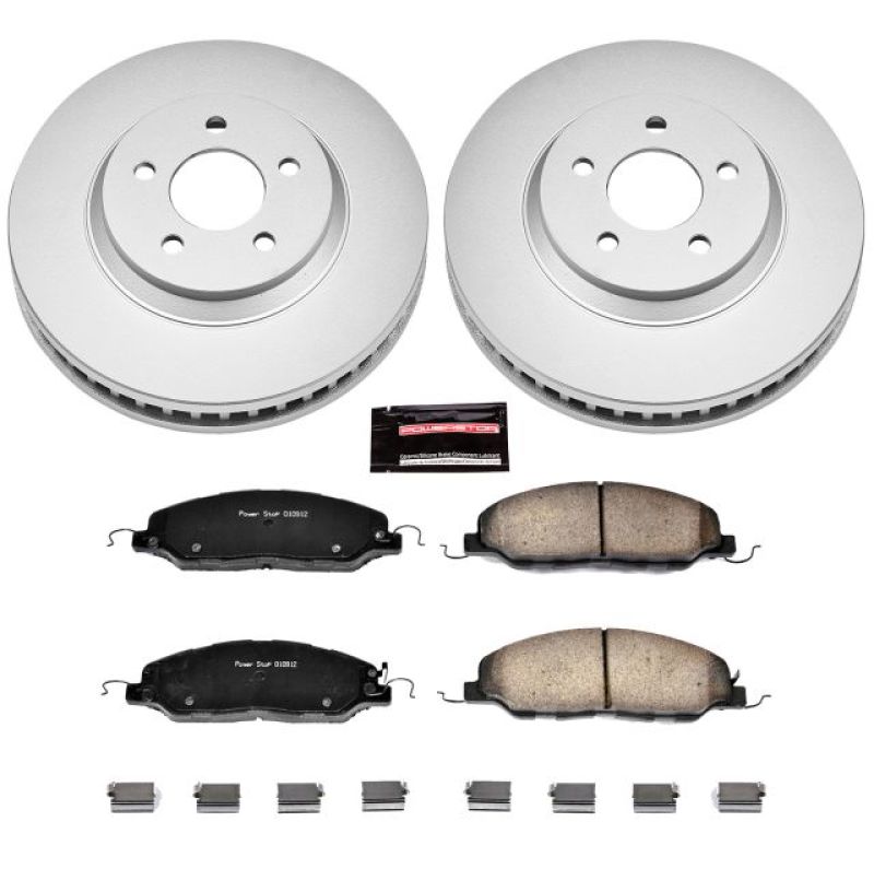 Power Stop 11-14 Ford Mustang Front Z17 Evolution Geomet Coated Brake Kit - CRK5407