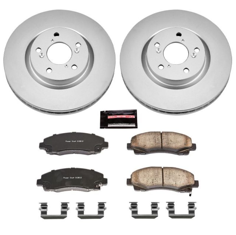 Power Stop 09-14 Acura TL Front Z17 Evolution Geomet Coated Brake Kit - CRK5855