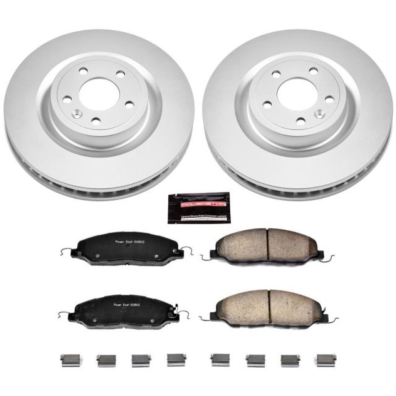 Power Stop 11-14 Ford Mustang Front Z17 Evolution Geomet Coated Brake Kit - CRK5944