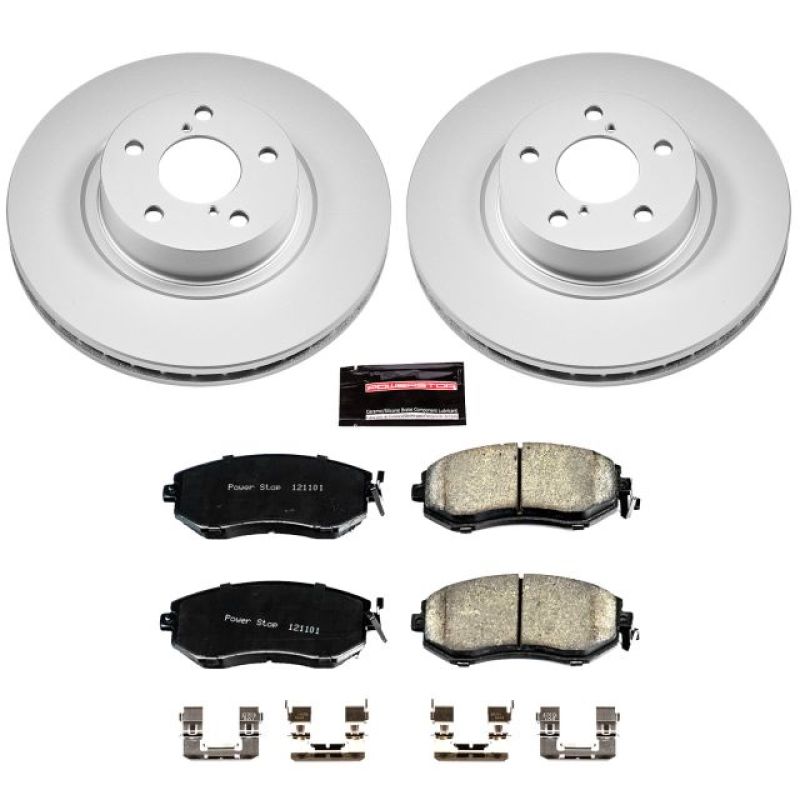 Power Stop 13-16 Subaru BRZ Front Z17 Evolution Geomet Coated Brake Kit - CRK6111