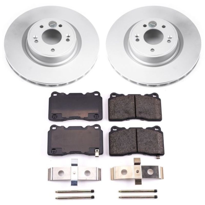 Power Stop 10-16 Hyundai Genesis Coupe Front Z17 Evolution Geomet Coated Brake Kit - CRK6166