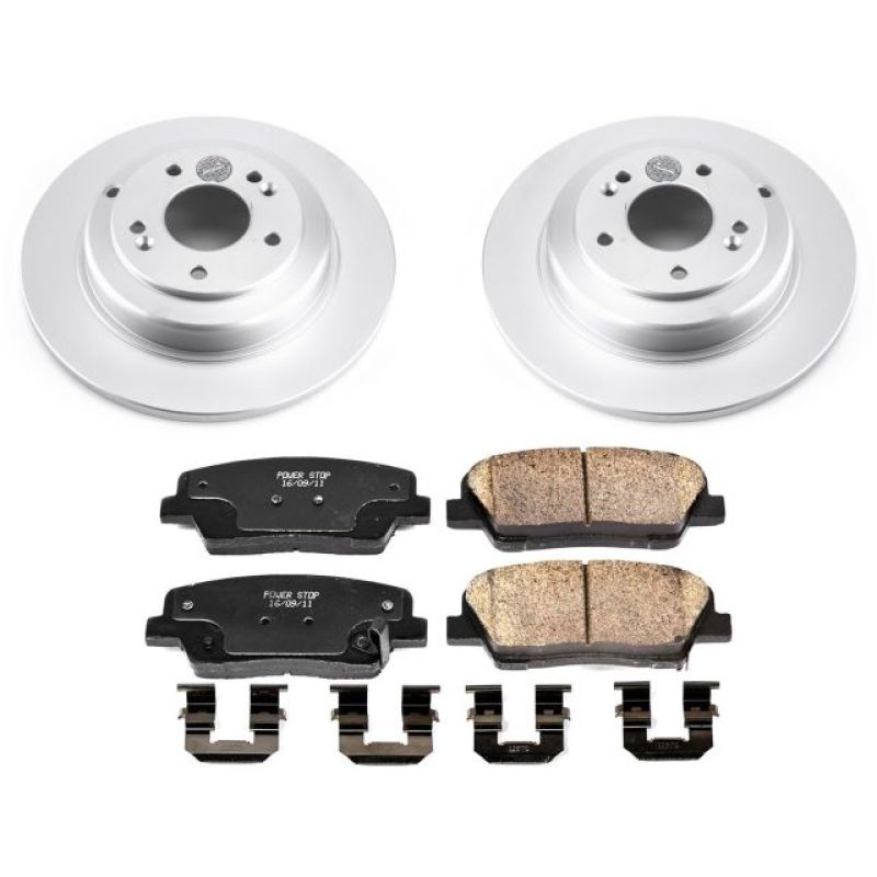 Power Stop 10-16 Hyundai Genesis Coupe Rear Z17 Evolution Geomet Coated Brake Kit - CRK6168