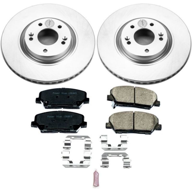 Power Stop 11-15 Kia Optima Front Z17 Evolution Geomet Coated Brake Kit - CRK6324