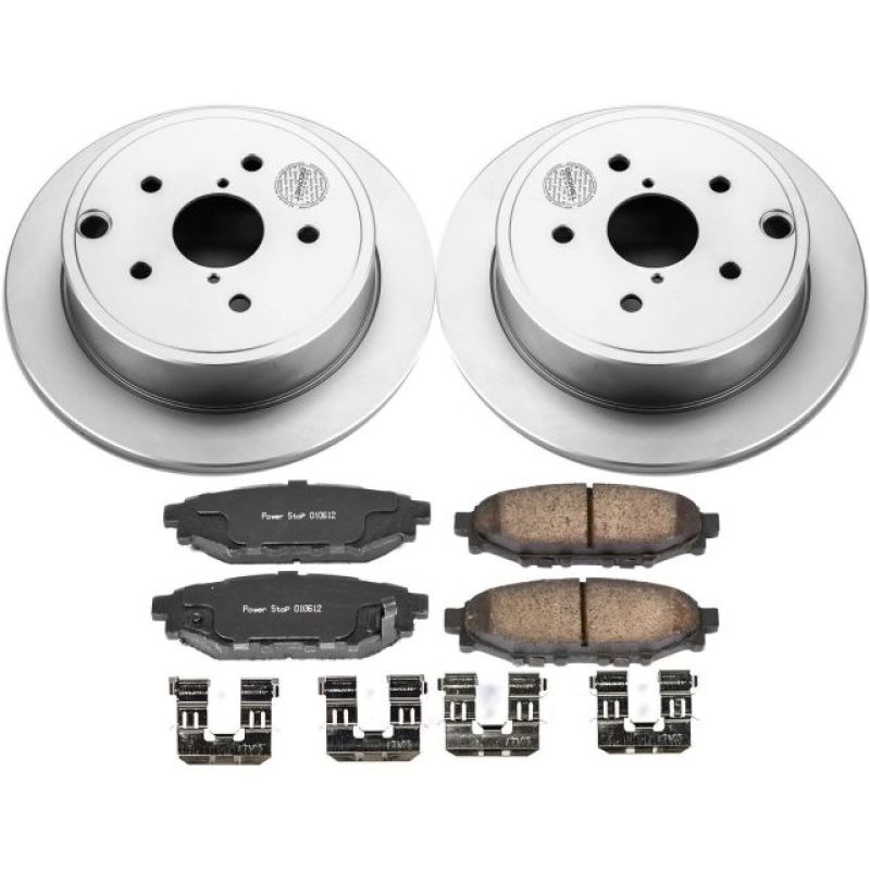 Power Stop 15-19 Subaru WRX Rear Z17 Evolution Geomet Coated Brake Kit - CRK6977