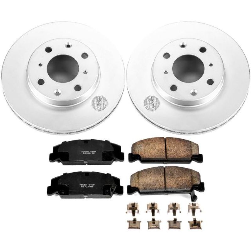 Power Stop 90-00 Honda Civic Front Z17 Evolution Geomet Coated Brake Kit - CRK699